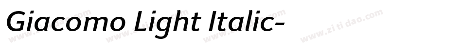 Giacomo Light Italic字体转换